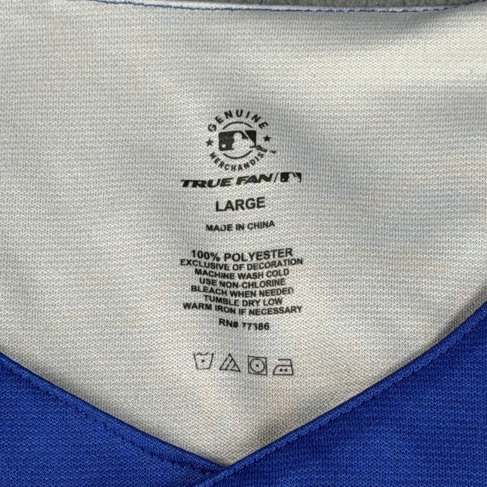 True Fan‎ Los Angeles Dodgers MLB Baseball Jersey Blue White Mens Large LA Logo - Picture 4 of 9